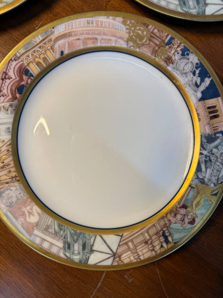 Set of 6 Limoges “Metropolis” Plates