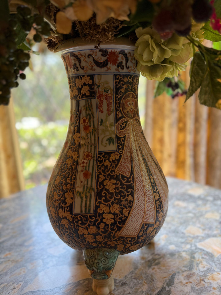 Large Asian Chinoserie Style Vase