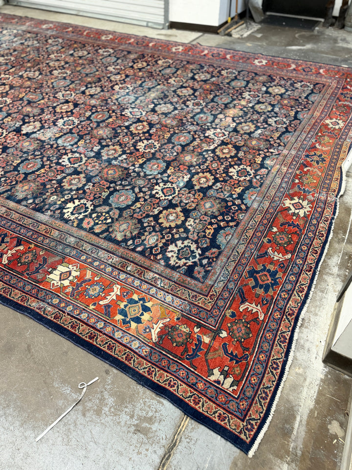 Antique Sultanabad Overall Pattern Mahal