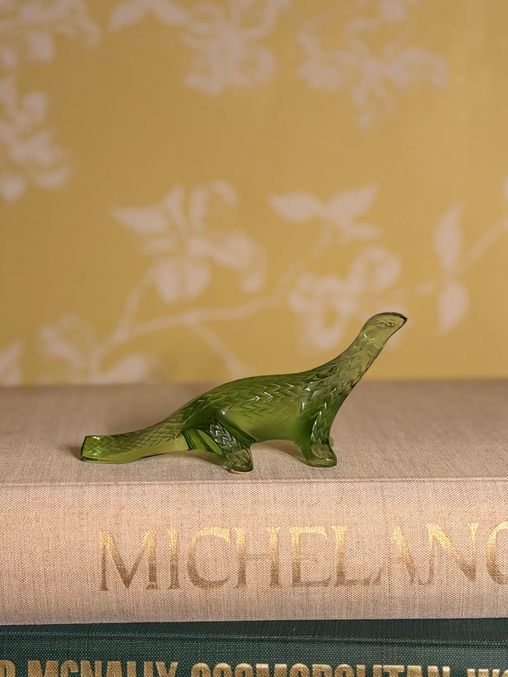 Lalique Green Dinosaur