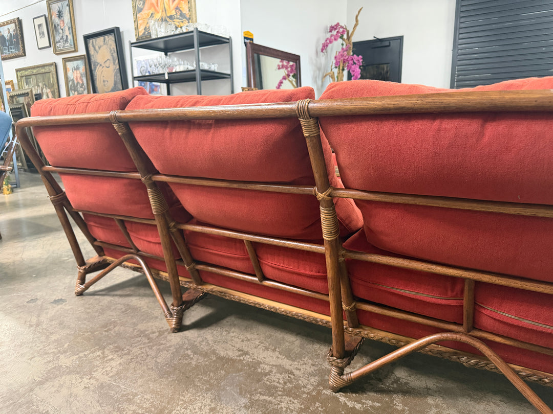 Vintage Bamboo and Rattan Sofa