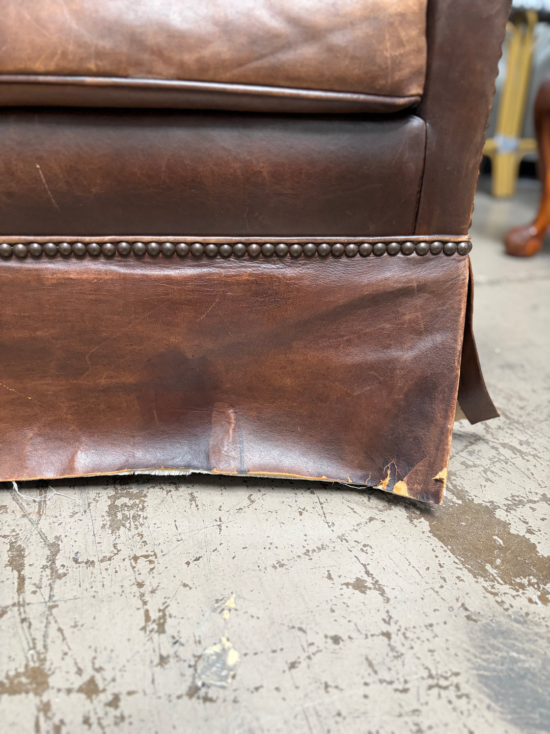 Vintage Leather Wingback Chair