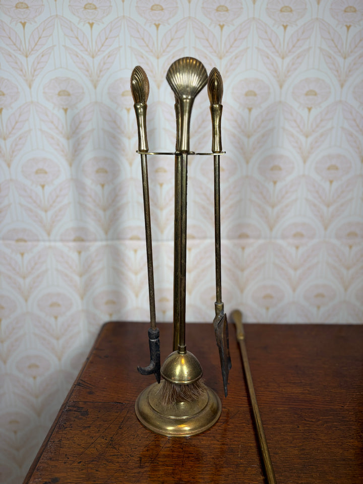 Miniature Brass Fireplace Set - 5 Pieces