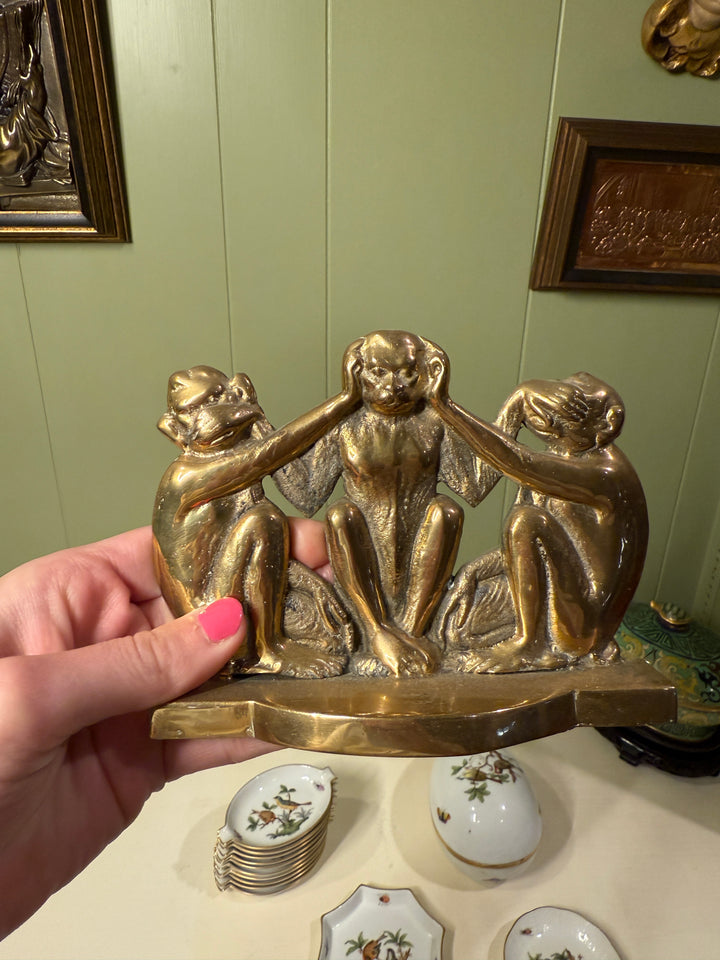 Brass Three Wise Monkeys