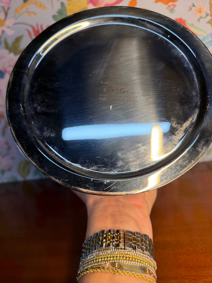 Slanted Nambe Vase
