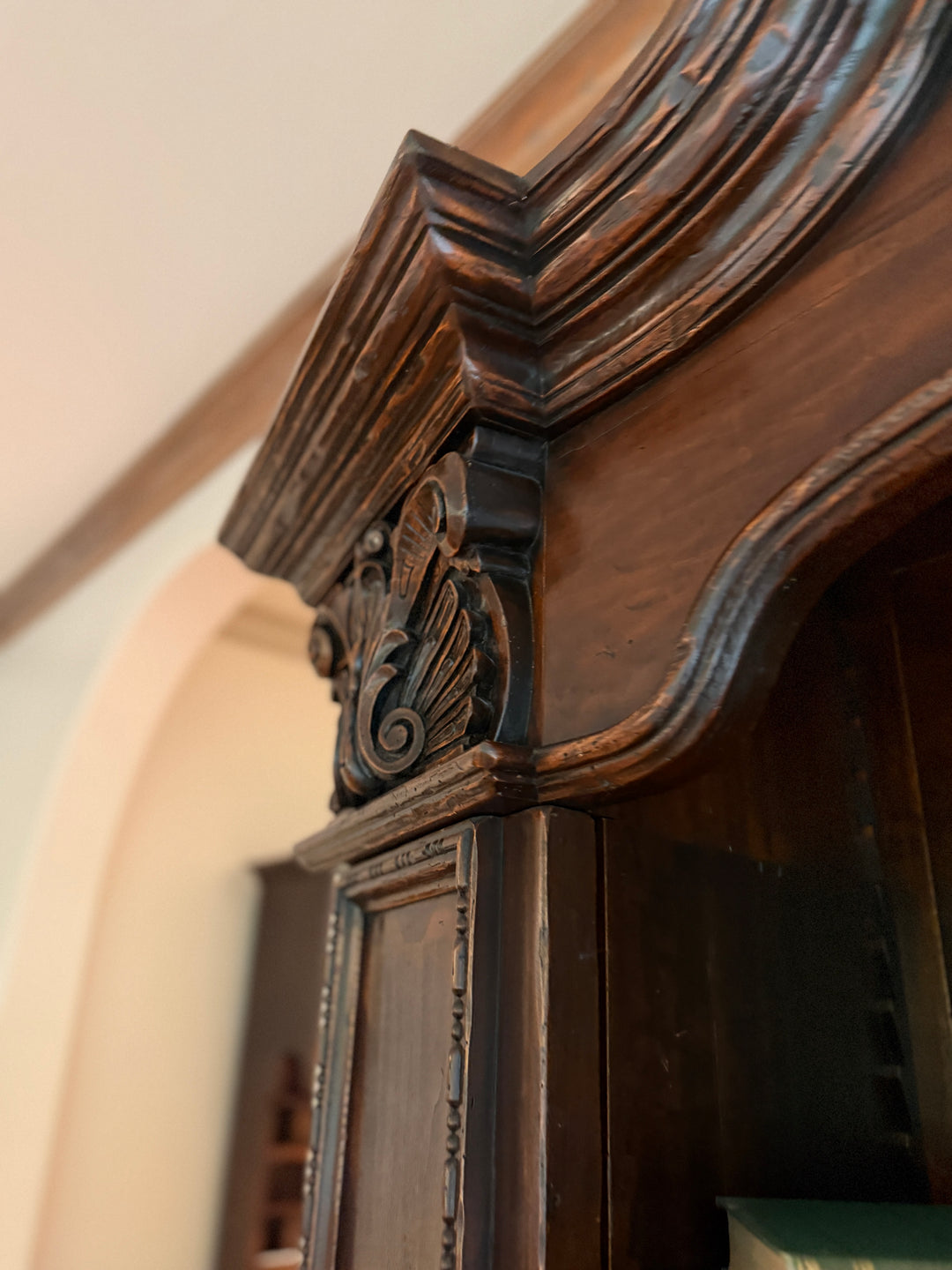 Large Vintage Carved Bookcase (Online Only Item)