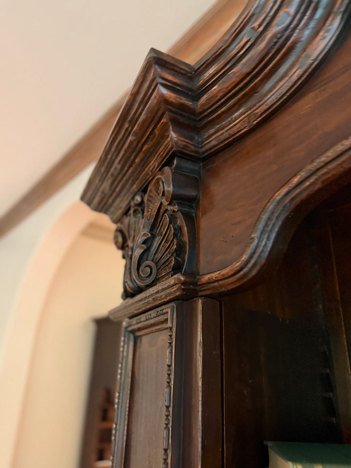 Large Vintage Carved Bookcase (Online Only Item)