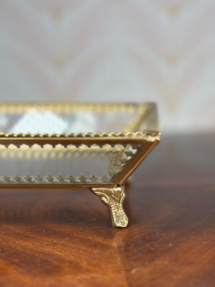 Glass and Brass Tray