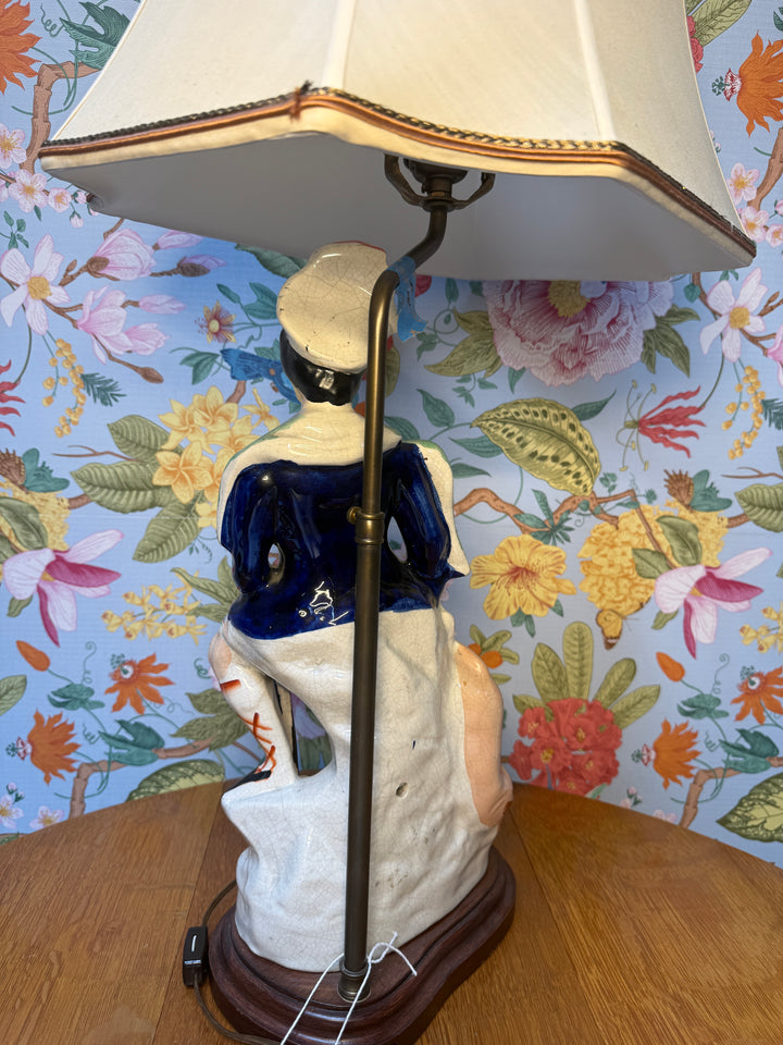 The Lion Slayer Staffordshire Lamp