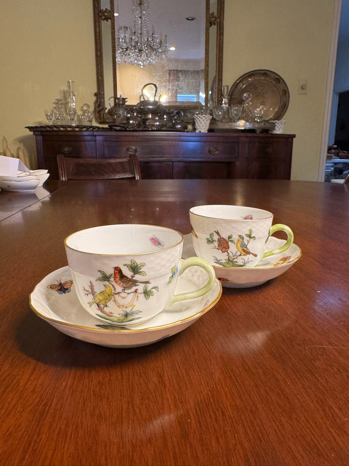 Herend Rothschild Teacup and Saucer (#1728)