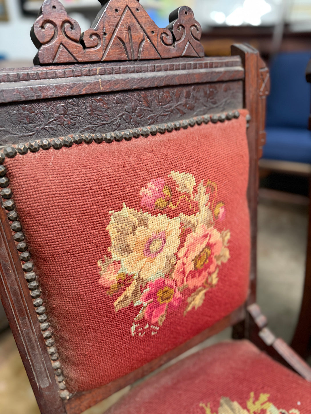Antique Needlepoint Chairs (Set of 2)