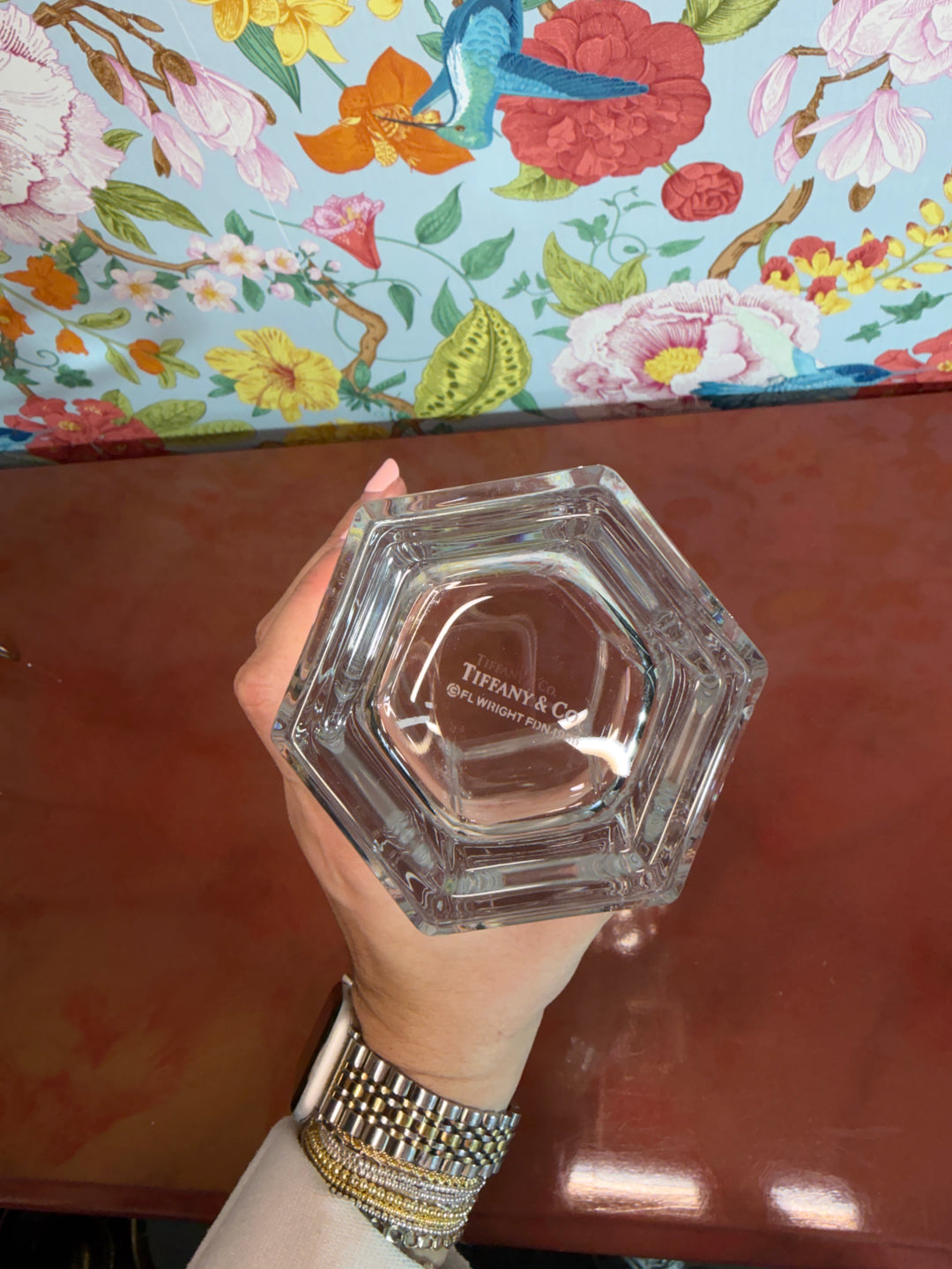 Vintage Tiffany & Co Hexagonal Vase