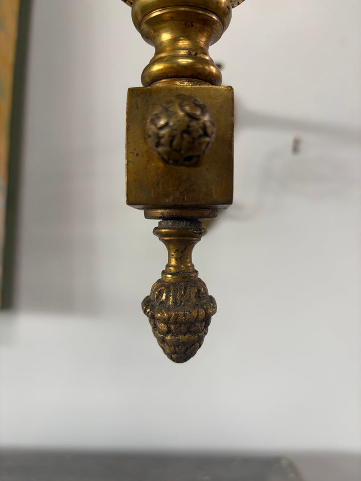 Ornate Gilt Brass Wall Sconces