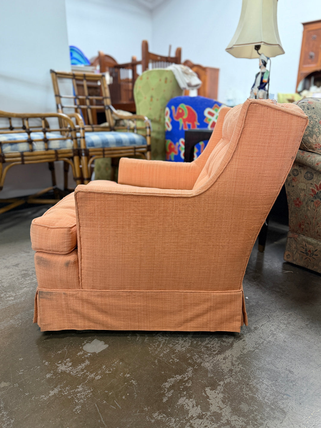 Upholstered Chair - Orange