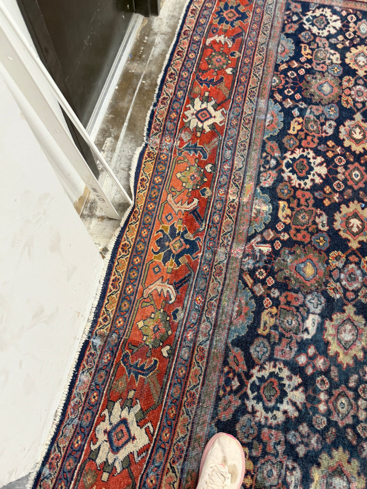 Antique Sultanabad Overall Pattern Mahal
