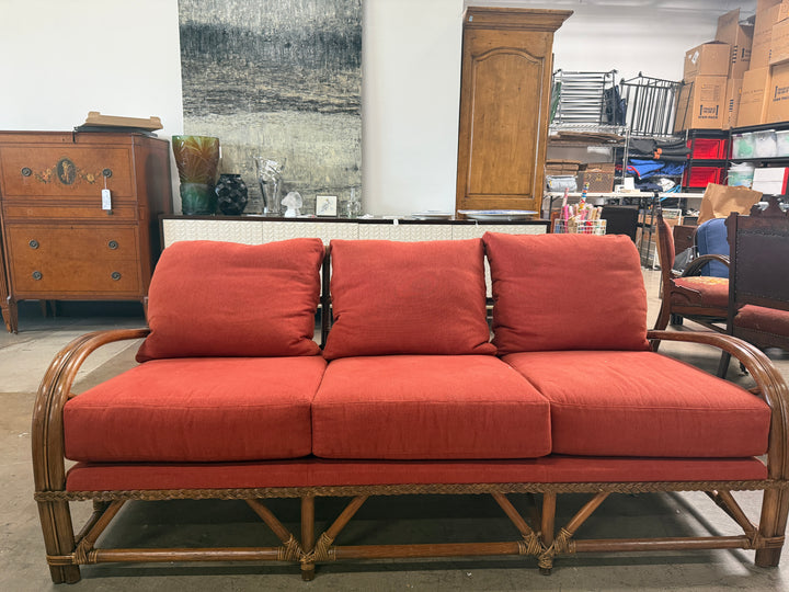 Vintage Bamboo and Rattan Sofa