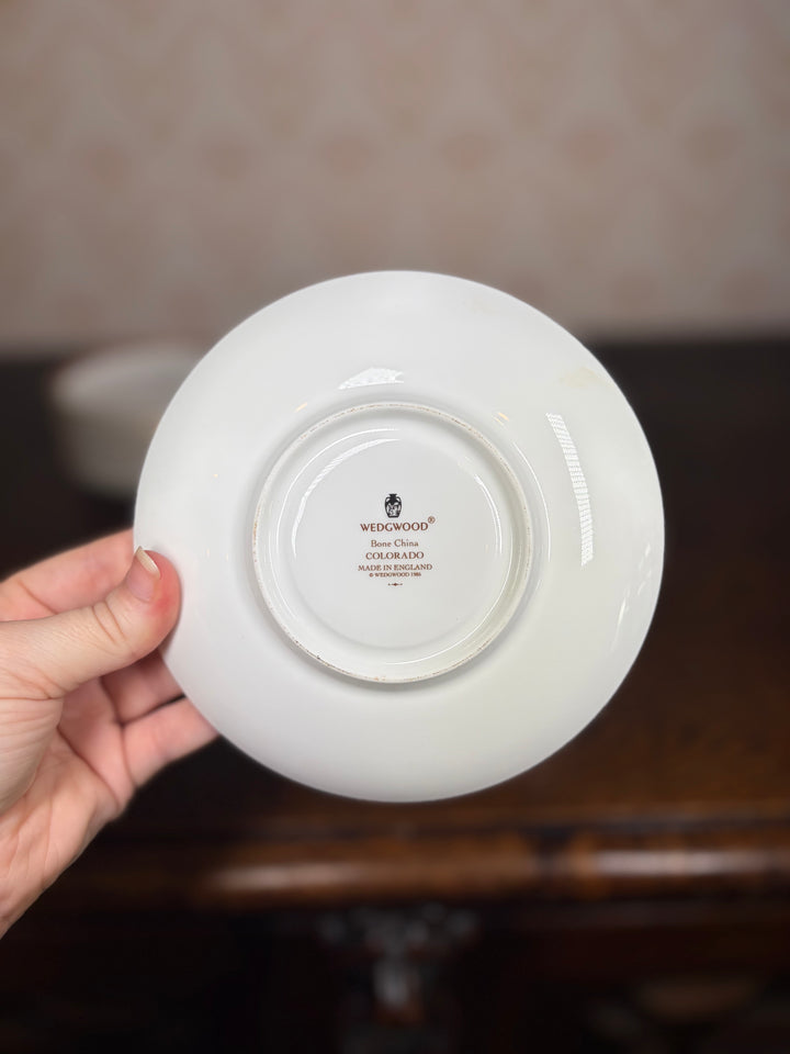 Set of 10 Wedgwood Colorado Cups and Saucers