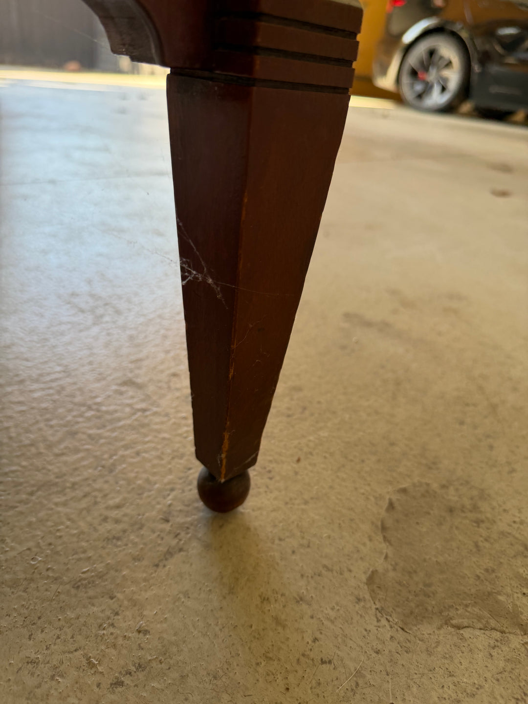 19th Century Hand-Painted Satin Wood Secretary Desk and Dresser