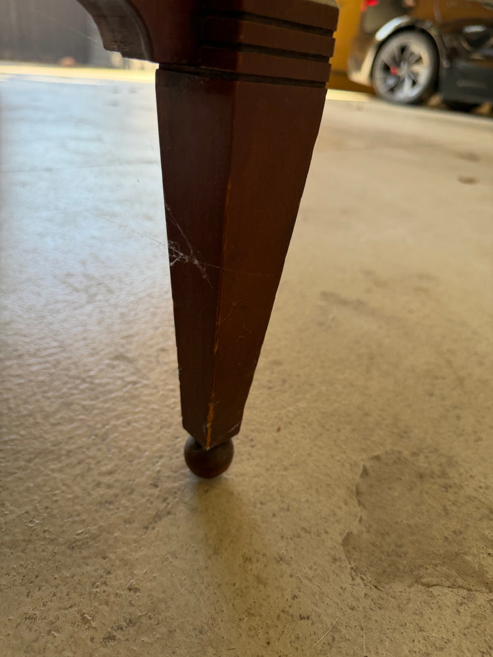 19th Century Hand-Painted Satin Wood Secretary Desk and Dresser