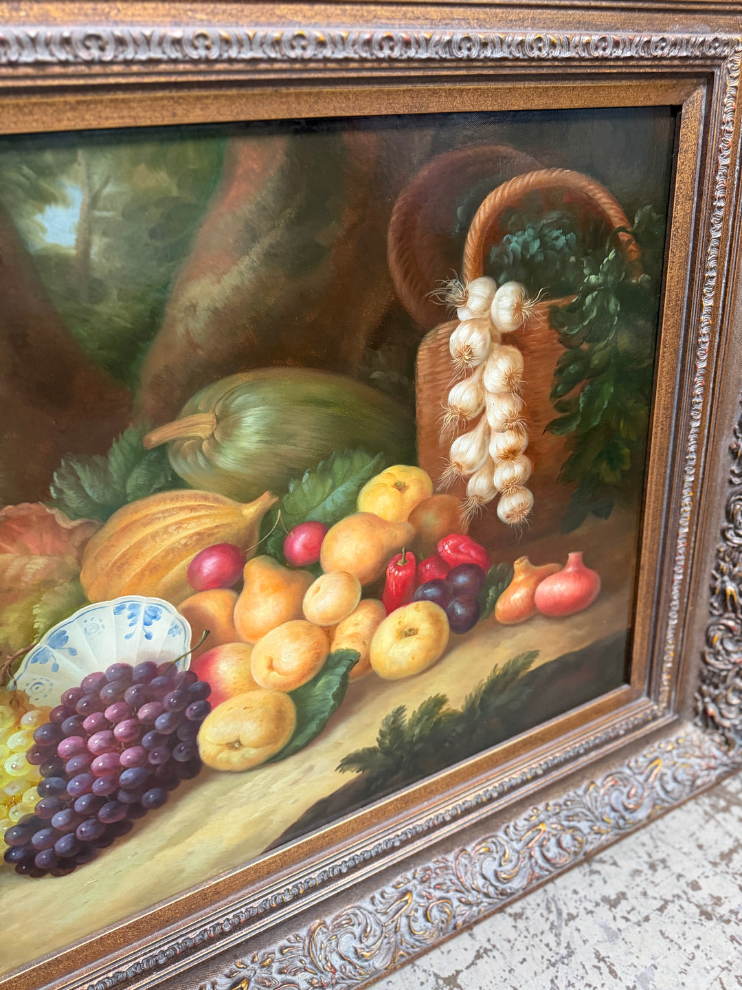 Monkey and Fruit Original Oil Still Life
