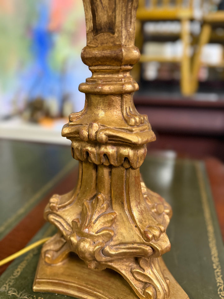 Gold Painted Empire Style Table Lamp