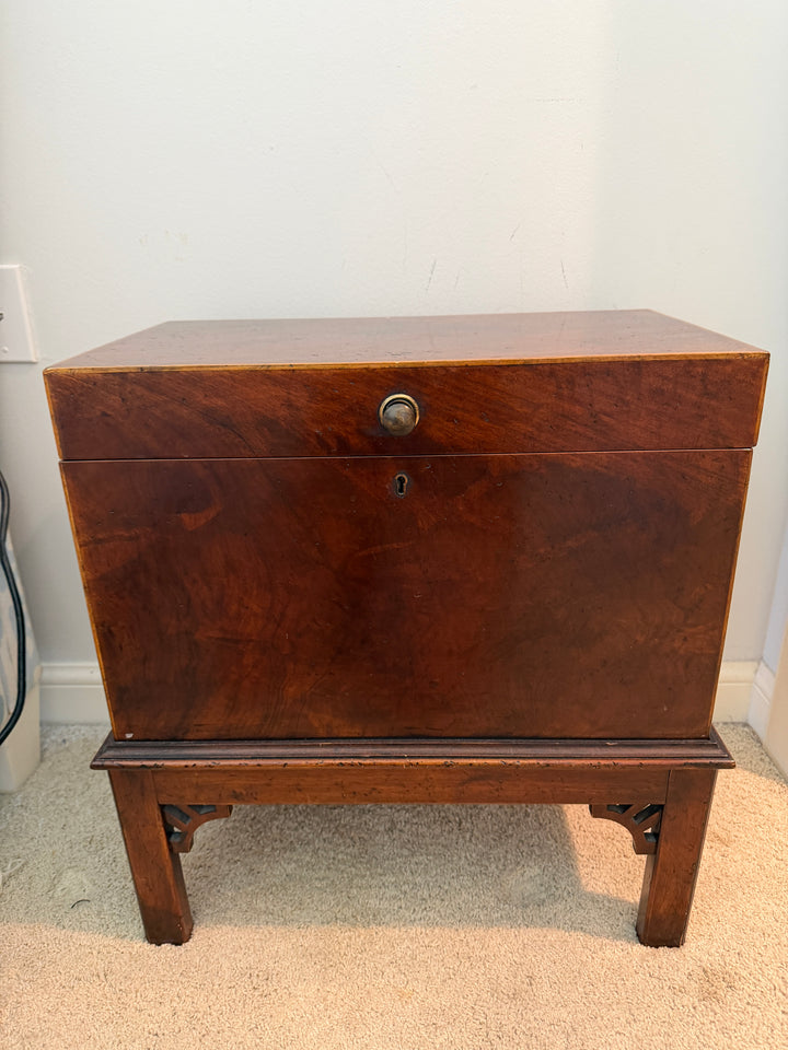 Mahogany Cellarette or Wine Chest on Stand