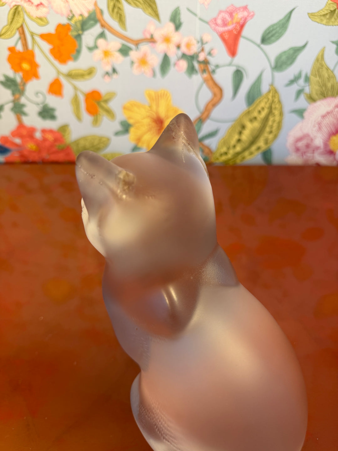 Lalique Cat with Double Chipped Ear