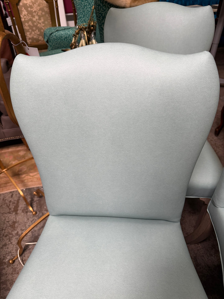 Set of 3 Blue Dining Chairs