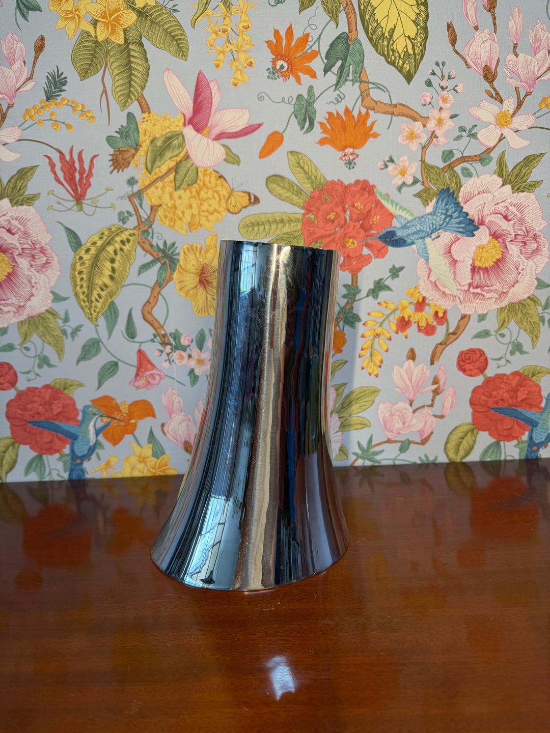 Slanted Nambe Vase