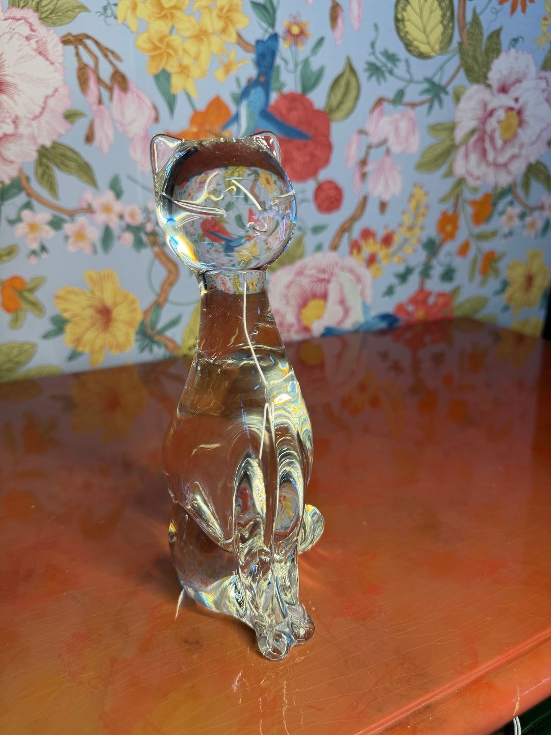 Vintage Glass Cat