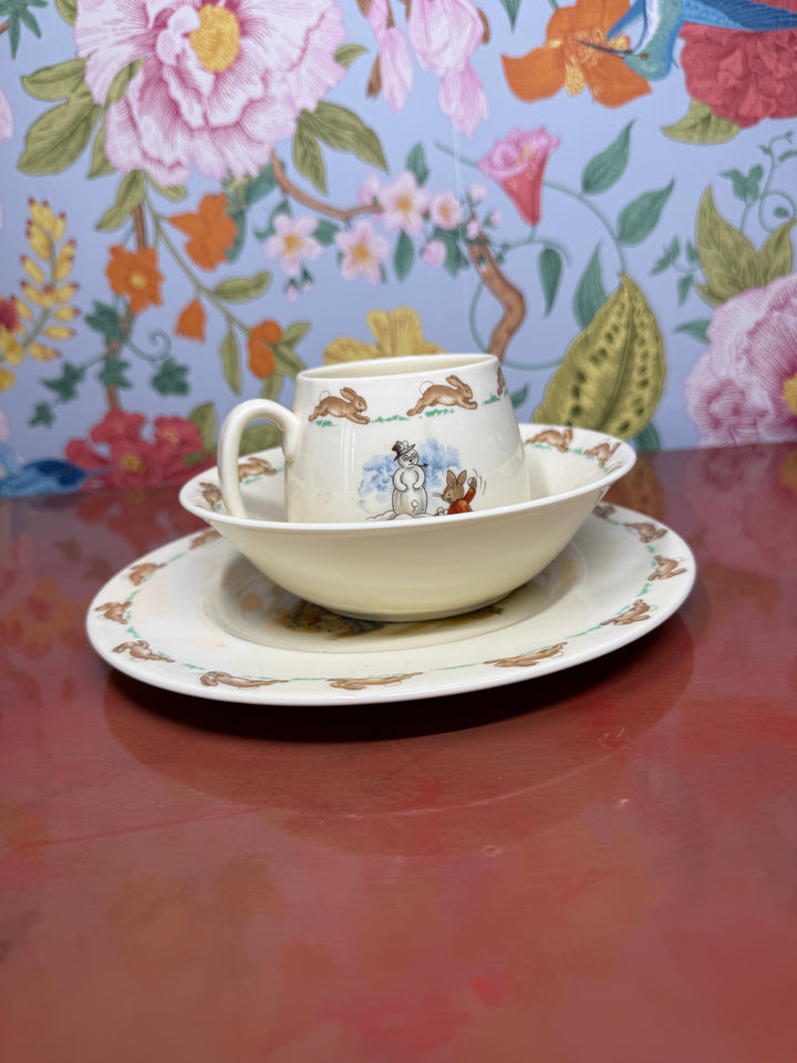 “Bunnykins” Plate, Bowl, Mug Set