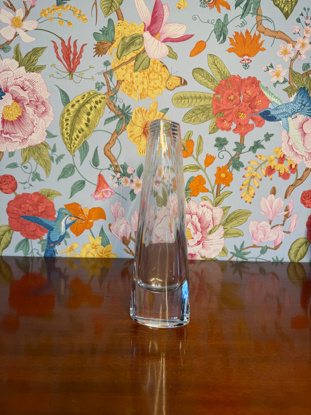 Nambe Crystal Flower Vase