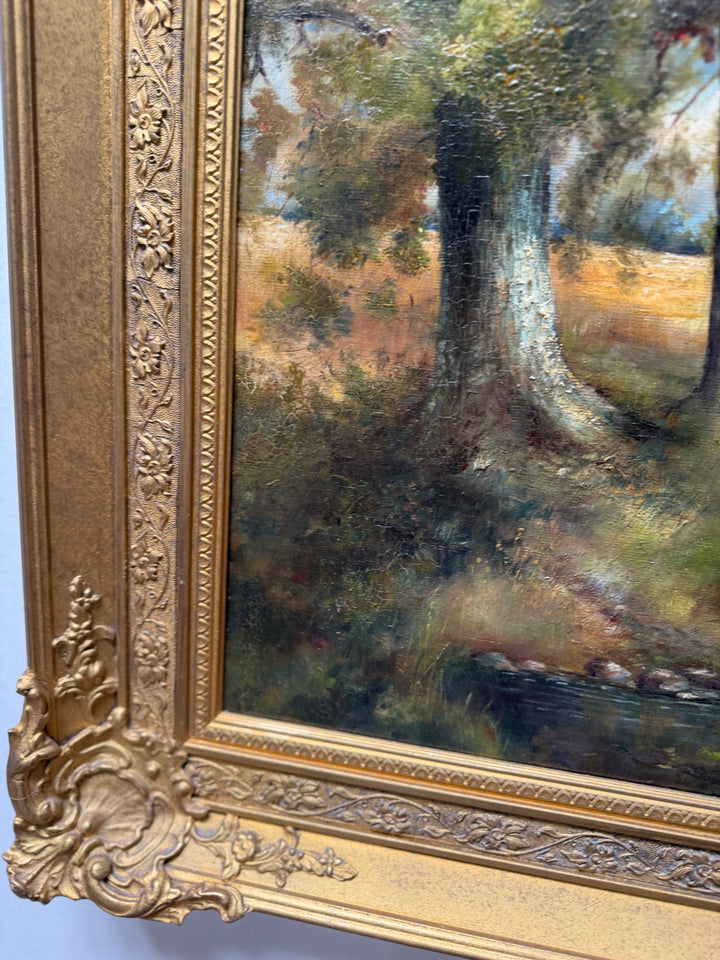Oil Painting with Gilt Frame