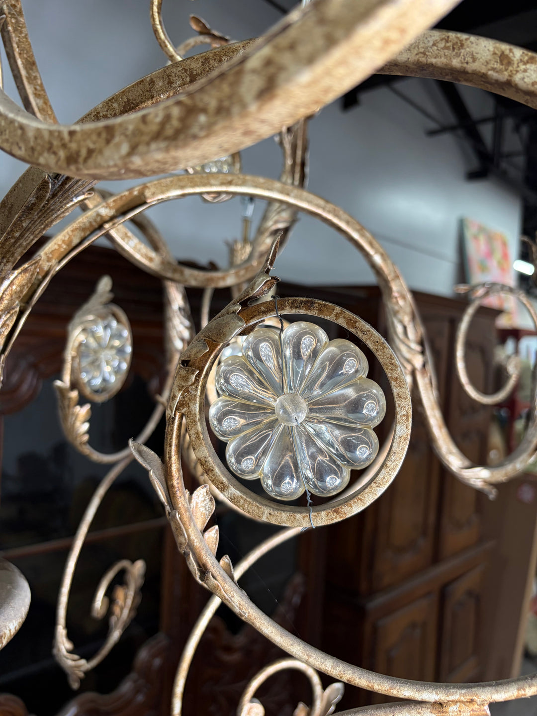 Large Multi-Arm Crystal Chandelier