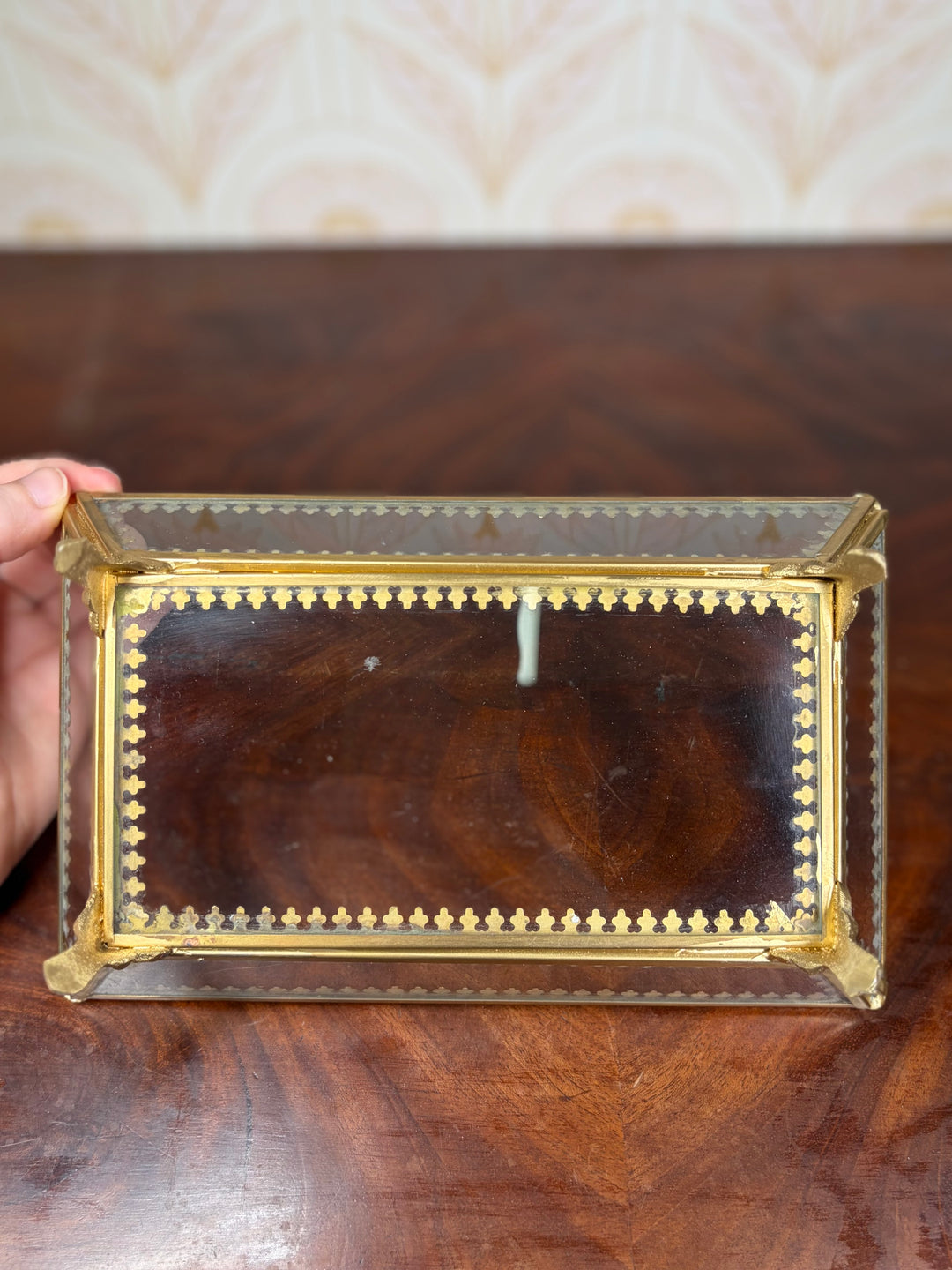 Glass and Brass Tray