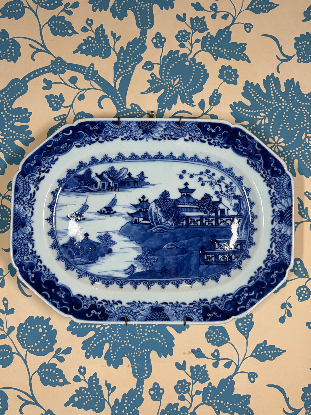 Blue Willow Antique Wall Plate