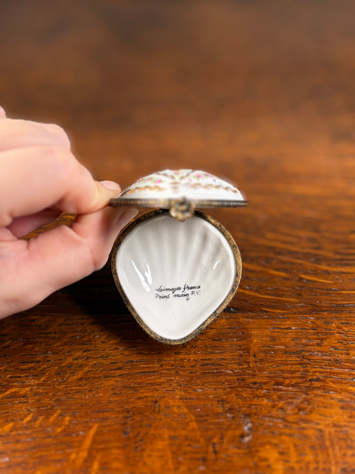 Limoges Shell Pill Box