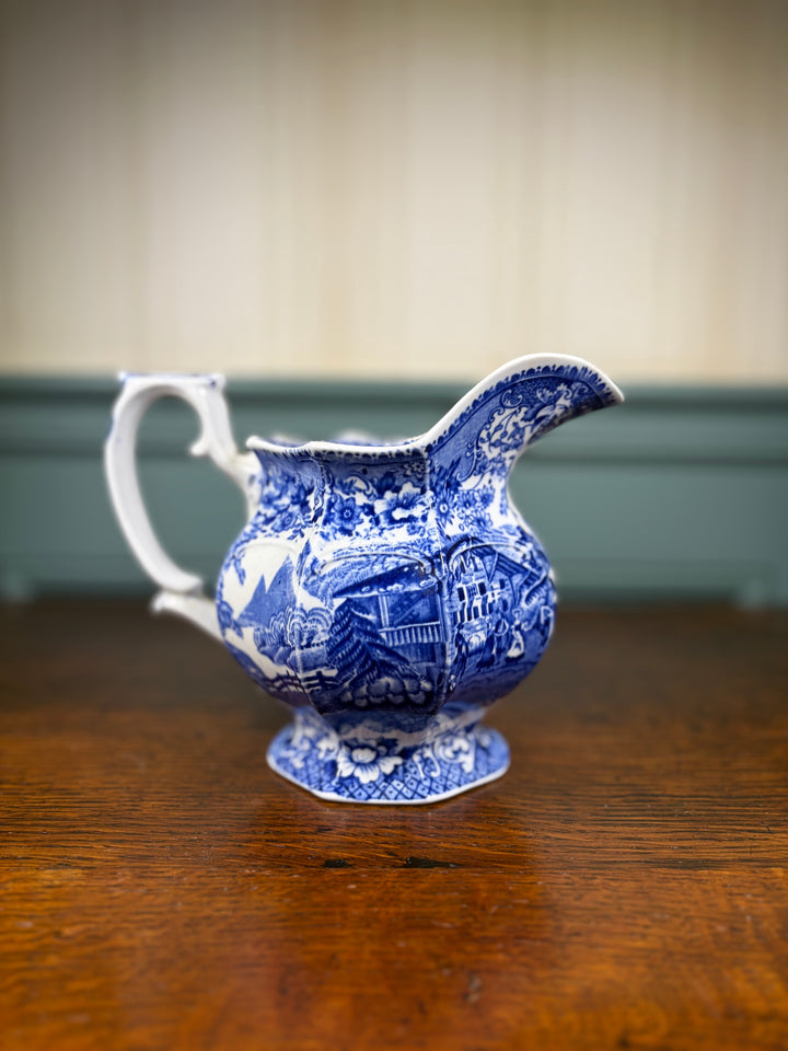 Blue and White Antique Creamer