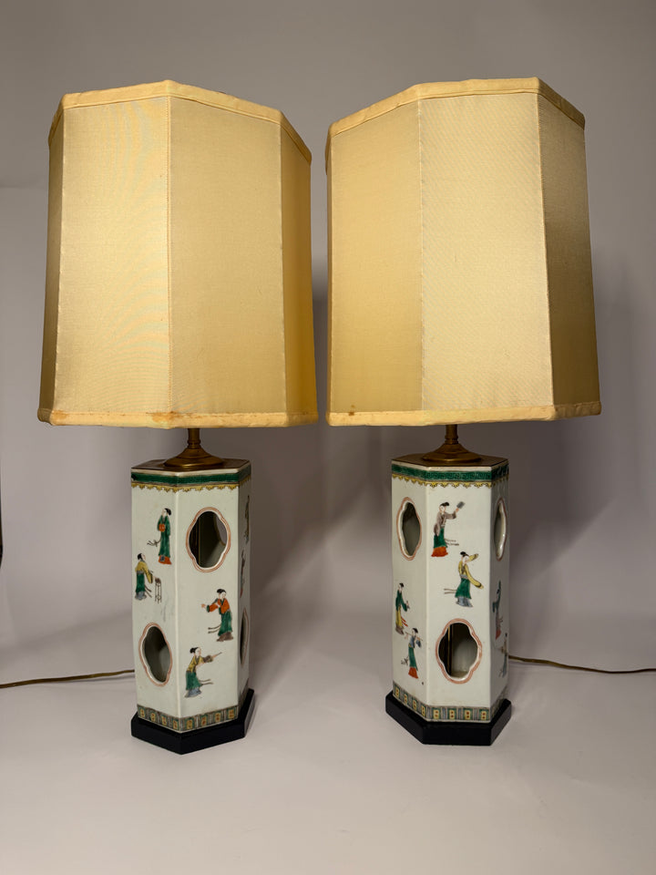 Chinese Porcelain Hat Stands/Lamps