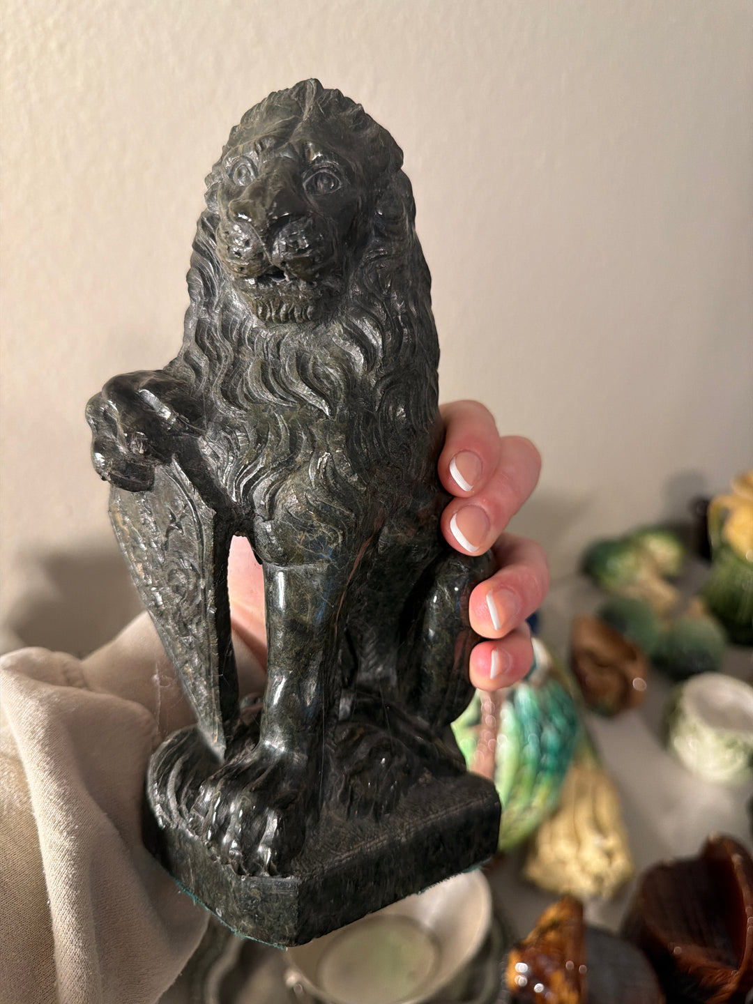 20th c. Marble Lion