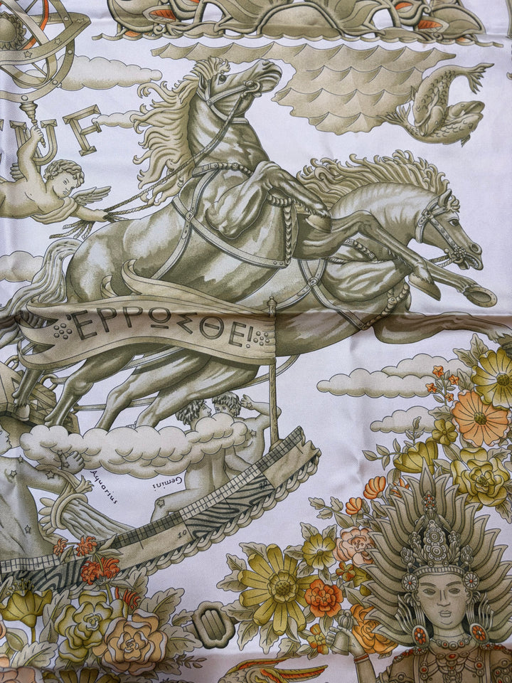 Vintage HERMÈS “Le Matin Neuf” Silk Scarf 90