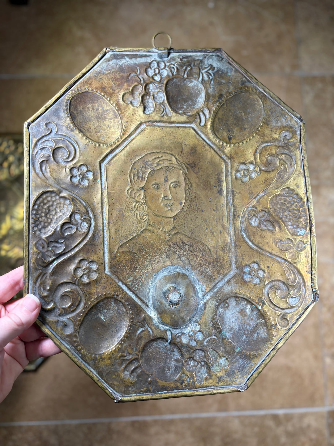 2 Brass Wall Sconces engraved "Rembrandt"