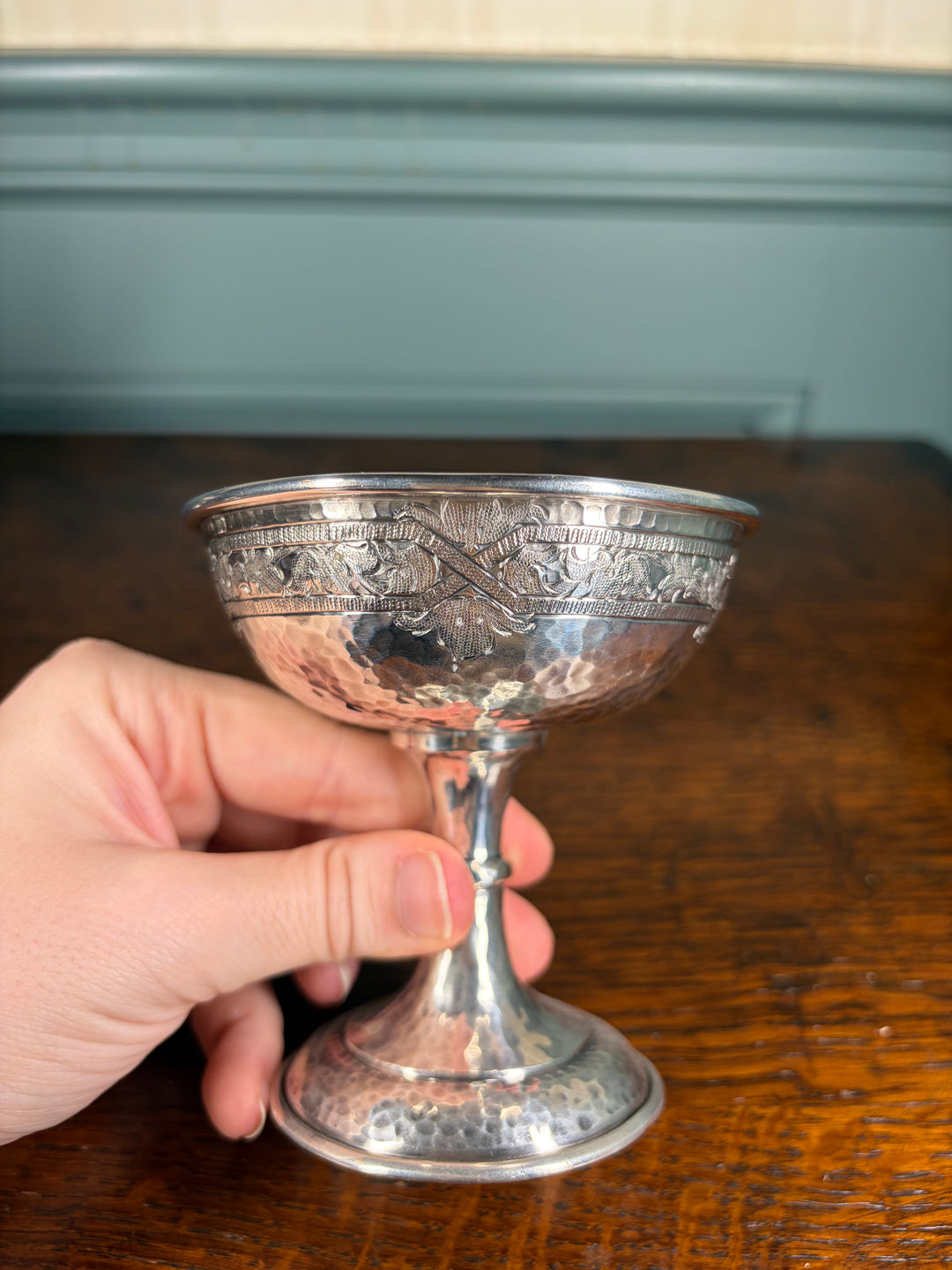 Schofield Baltimore Tudor Hammered Sterling Silver Sherbet Cups Set of 6