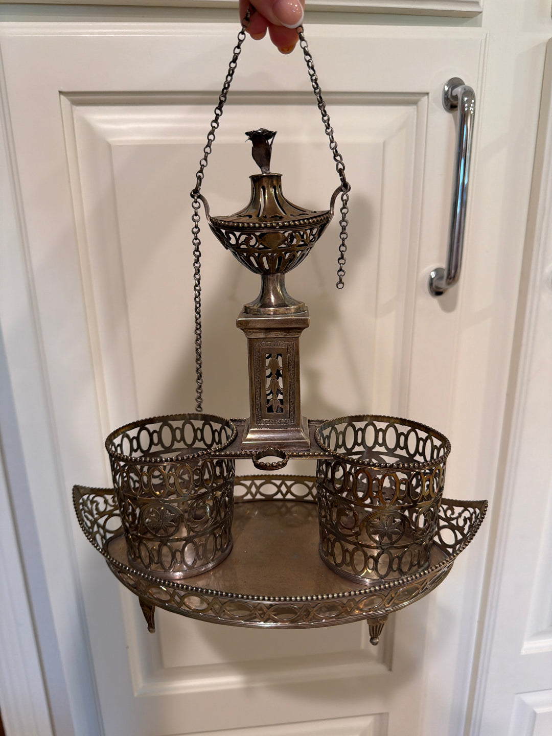 Metal Oil and Vinegar Holder
