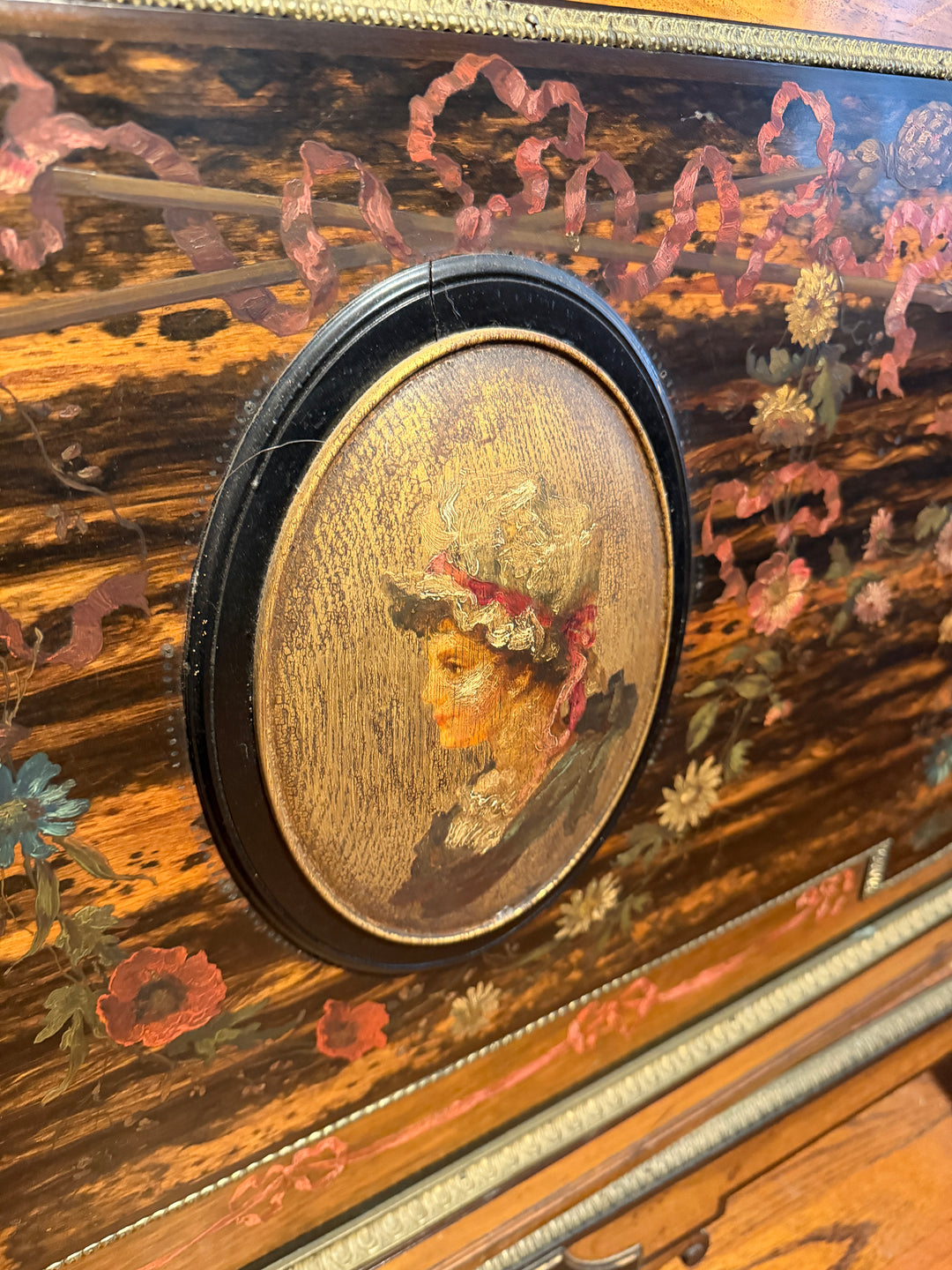 Antique Marble Top Credenza