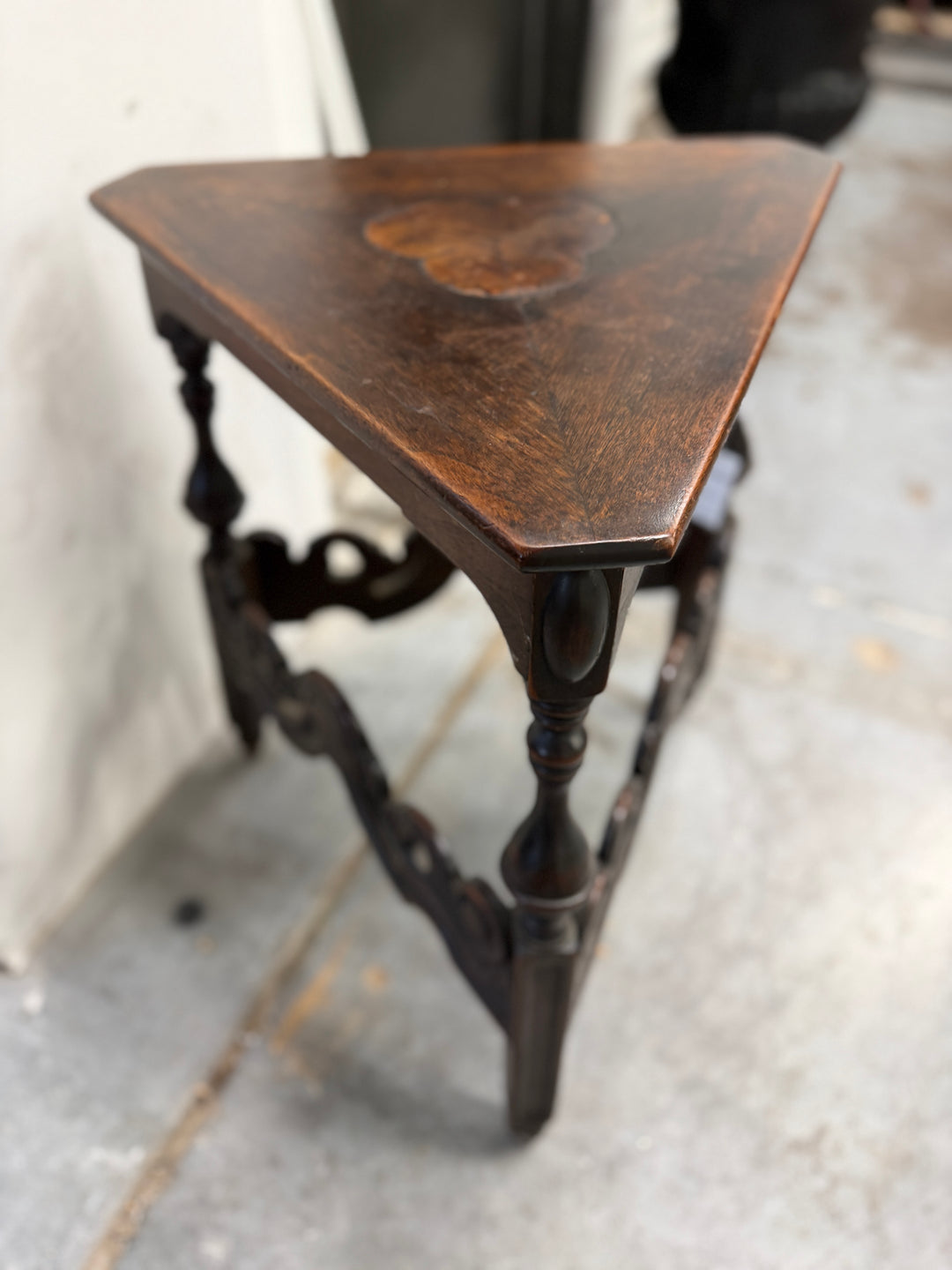 Antique Kittinger Triangular Accent Table