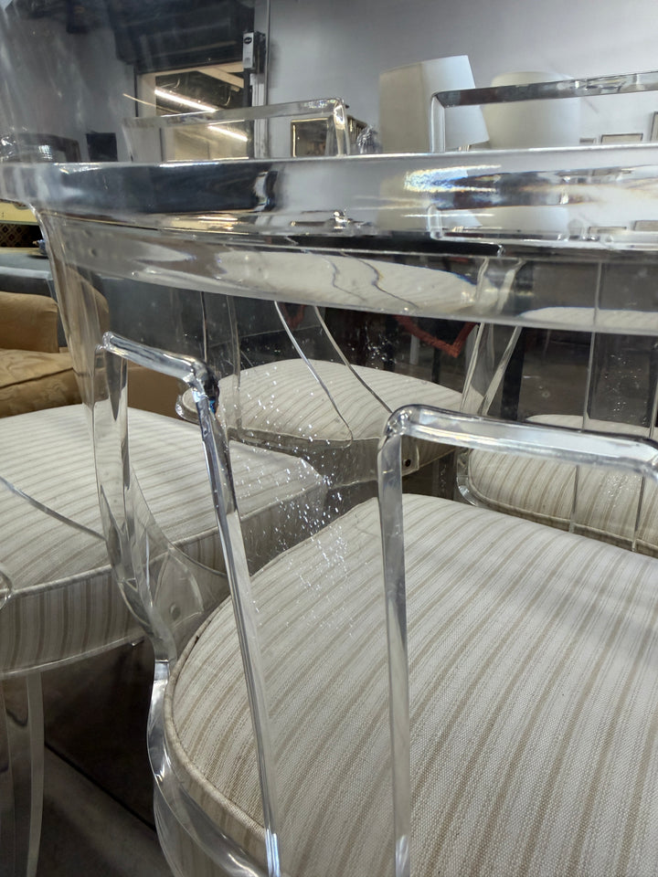 Lucite Klismos Chairs by Hill Manufacturing (Set of 4)