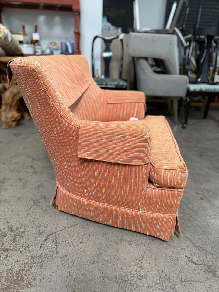 Upholstered Chair - Orange Striped