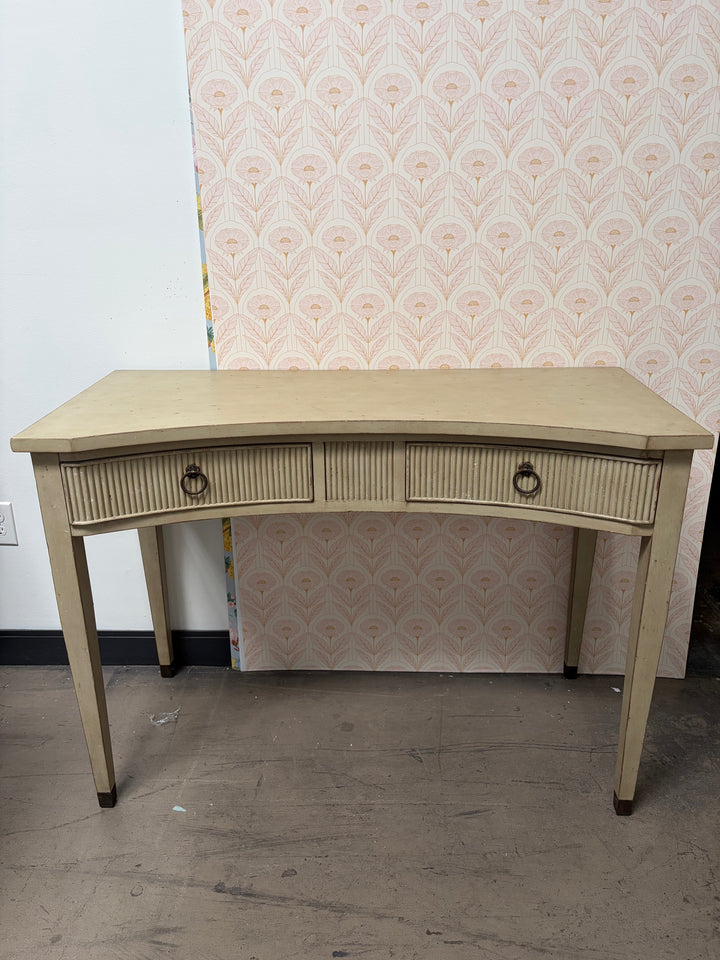 Cream Painted Two-Drawer Console Table