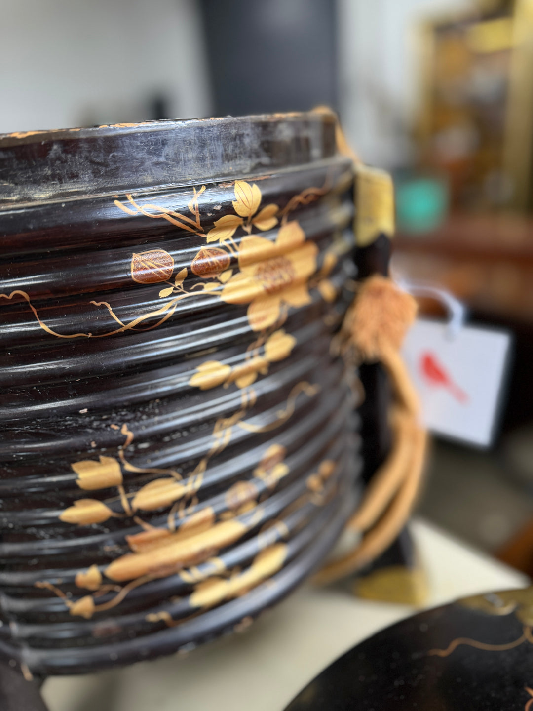 Japanese Lacquer Hokkai Hat Box